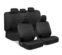 Juegos de funda de asiento Fundas Universales Asientos Juego Completo Mayoría Los Camiones SUV Asiento Trasero Interior Que Se Puede Dividir Con 40/60 50/50 60/40 Juegos de Cubreasientos(Black)