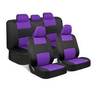 Juegos de funda de asiento Fundas Universales Asientos Juego Completo Mayoría Los Camiones SUV Asiento Trasero Interior Que Se Puede Dividir Con 40/60 50/50 60/40 Fundas de Asientos(Púrpura)