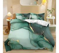 Juegos de Fundas nórdicas 135 x 200 cm Patrón de Onda de Pintura de Tinta Juego de Cama con 2 Fundas de Almohada Color Funda nórdica Estampada de Microfibra cepillada Suave