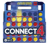 Juegos de Hasbro Oficiales, Juego Conecta 4 (edición 2025) | Estuche Todo en uno, Estuche portátil, Marcador de Puntos | Edad: 6+ | 2 Jugadores | Juegos Familiares para niños - Versión en inglés