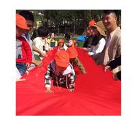 Juegos de Jardín Alfombra Deslizante Para Césped Para Niños, Alfombra De Carrera Para Trabajo En Equipo Para Patio Trasero, Integración Sensorial, Portátil Con Estacas(Red 8x1.4m)
