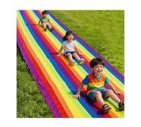 Juegos de Jardín Alfombra Deslizante Portátil Para Césped, Juego De Gateo Y Deslizamiento Para Niños, Entrenamiento De Integración Sensorial(Colorful 18x1.4m)