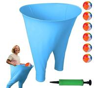 Juegos de Jardín Granny Pants, Juego Gigante de Aros Hula Hoop Granny Pants con 6 Pelotas Saltarinas y 1 Bomba para Reuniones Familiares, Encuentros en el Patio y Juegos en Equipo Blue