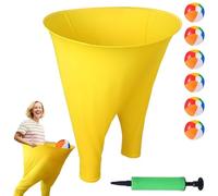Juegos de Jardín Granny Pants, Juego Gigante de Aros Hula Hoop Granny Pants con 6 Pelotas Saltarinas y 1 Bomba para Reuniones Familiares, Encuentros en el Patio y Juegos en Equipo Yellow