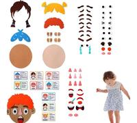 Juegos de - Juguete para Emoción, Pegatinas de Fieltro para | Kit de pegatinas de Fieltro para Hacer Diversión - Juguete de expresión de Cambio de aprendizaje s