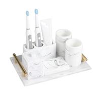 Juegos de Lavabo, Inicio Baño Nórdico Juego de Lavado Cinco Piezas Suministros Taza Cepillado Decoración Gárgaras