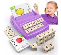 Juegos de letras a juego para niños de 4 a 8 años, juguetes educativos y educativos para preescolar, niños, niñas, ortografía, lectura, aprendizaje de matemáticas, reconocimiento de palabras, regalos