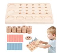 Juegos de Madera Educativos - Números de Madera, Juguete de conteo sensorial para, Tarjetas de Madera con Pin para Actividades Matemáticas | Juguetes didácticos interactivos para Swil