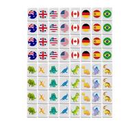 Juegos de Mah Jongg, Juego de Mahjong | 65 bloques de juego con patrón de bandera Mahjong - Juegos de mesa familiares, bloques de juegos de escape junto al mar, juegos de de para suministros d