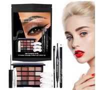 Juegos de maquillaje de ojos para mujeres, kit de sombra de ojos,Kit para mejorar los ojos, sombra de ojos, delineador de ojos y máscara - Sombra de ojos de larga duración resistente al agua 8 unids/s