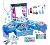 Juegos de maquillaje para niños - Toy Makeup | Maquillaje lavable | Juegos de maquillaje para niños para niñas, Princess Cosmetic Play Kit, Washable Childrens Make Up Set Girls Toys for Girls Teenage