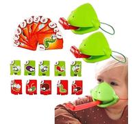 Juegos de máscara de rana con soplado, juego de disparos de lengua camaleón, máscara de rana con lengua soplada, adecuada para interacción de fiesta en solitario y multipersona (2 piezas)