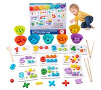 Juegos de matemáticas de conteo de números de madera Montessori, juguetes de madera de colores para clasificación aritmética, actividades educativas de aprendizaje preescolar para niños mayores.