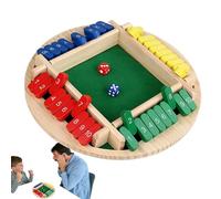 Juegos de matemáticas de Mesa de Tablero de Madera, Juego de Dados Shut The Box | Juego de Dados Divertido | Juegos educativos de Mesa portátiles, Juegos de de Madera para reuniones Familiares, f