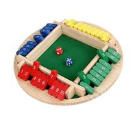 Juegos de matemáticas de Mesa de Tablero de Madera, Juego de Dados Shut The Box,Juegos de Dados para 2-4 Jugadores | Juego de adición Divertido de Madera, Juegos de Mesa Close The Box para Fiestas de