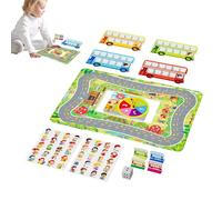 Juegos de matemáticas en Parada autobús: Juguete Aprendizaje Madera, Tablero números iluminación, desafío matemático Atractivo, diseño Colores Brillantes, recurso portátil para el Aula |