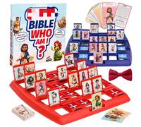 Juegos de Mesa Adivina la Biblia quién Soy, 24 Cartas clásicas de Personajes sagrados con Historias y versículos de la Vida, Divertido Juego de adivinanzas Familiar for y familias(1pcs)