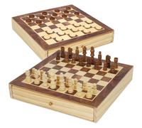 Juegos de mesa ajedrez y damas 2 en 1 madera con cajón CB Games