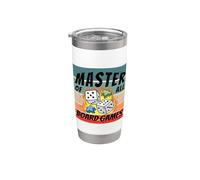 Juegos de mesa dados meeples dominio de los juegos amante de Vaso térmico de acero inoxidable de doble pared