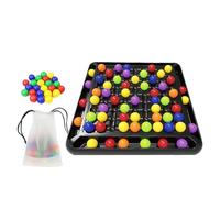 Juegos de mesa de estrategia, juegos de mesa para niños pequeños, estrategia de bola de arco iris, juguetes de aprendizaje de tablero de ajedrez con 80 bolas de arco iris, fiesta familiar de cre