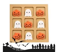 Juegos de Mesa Familiares | Estrategia De Madera En Raya,Juego de Estrategia de Halloween para Viajes en Coche, Noche, Escuela, Avión, Playa, Camping, Reuniones y Fiestas