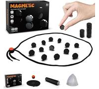 Juegos de mesa Juego magnético, 20PCS Juego de ajedrez magnético, Juego de mesa magnético, Juego portátil de damas con piezas magnéticas para viajes, Juego de mesa magnético de ajedrez, Juego de