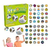 Juegos De Mesa Para Niños: Juego De Mesa Creativo De 5 Cm, Entretenimiento Informal Divertido | Juego De Dados Para Niños Familiares Paraa La Imaginación, Improvisación, Juegoe De Narración, Actividad