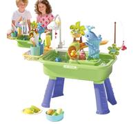 Juegos de mesa para niños pequeños - Diversión 'Agua al aire libre con bomba eléctrica, contador de agua potable, mesa de juego segura para niños de 1 a 3 años | actividades de playa, jardines