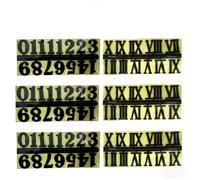 Juegos de números arábigos y romanos, 3 juegos cada uno (15 piezas árabe, 12 piezas romanas), piezas de reloj y accesorios de números de casa, para decoración del hogar, componentes de reloj de