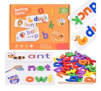 Juegos De Ortografía, de Madera Educativos STEM | Juguetes De Ortografía Palabras Para De 3 A 6 Años, Carta Coincidente Mejore Pla A Un Juego De Motor Fin Aprendizaje Para Preescolar