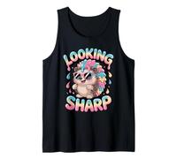 Juegos de Palabras de Animales Que se Ven Afilados Lindo Erizo de Goteo Camiseta sin Mangas