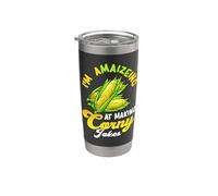 Juegos de palabras de maíz tontos que estoy entusiasmado con hacer chistes cursis Vaso térmico de acero inoxidable de doble pared