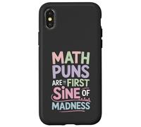 Juegos de Palabras de matemáticas - Primer Seno de Locura Divertido Profesor & Estudiante Carcasa para iPhone X/XS
