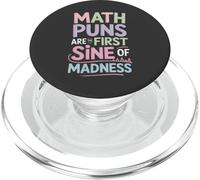 Juegos de Palabras de matemáticas - Primer Seno de Locura Divertido Profesor & Estudiante PopSockets PopGrip para MagSafe