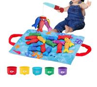 Juegos de Pesca Juego Educativo Sensorial 10 en 1 con Vasos Apilables