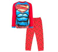 Juegos de Pijamas DC C-mics para Ni-os de 3 a 10 a-os | Pijama de Superman de Mangas Largas | Disfraz de Superman 100% Algod-n | Mercanc’a Oficial | Regalo para Ni-os