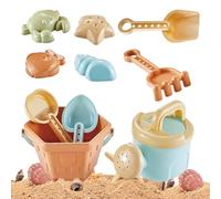 Juegos de playa y | 10 piezas cubo | Kit de construcción de castillos de | Para exteriores, playa, mar, piscina, orilla del lago, niños y niñas mayores de 3 años