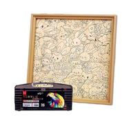 Juegos de Puzles - Coordinación con Conejo para Decoración, Experiencia Colorear A Mano para La Mente, Seguridad 6-12 Años Masculino Y Femenino Casa Amigos Familia Navidad Viaje Avión
