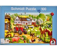 Juegos De Puzzle Del Granja Alegre Schmidt 100 Piezas
