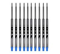 Juegos de recargas de bolígrafos Compatible con bolígrafos Waterman. Recargas de bolígrafo suave de punto medio (JUEGO DE 10 TINTA AZUL)
