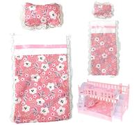 Juegos de Ropa de Cama para muñecas, Accesorio de Ropa de Cama en Miniatura para el diseño de Muebles de casa de muñecas, Juego de Mini sábanas y Almohadas, decoración de Casas d