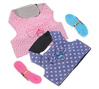 Juegos de Ropa de Conejo, arnés de Guinea, Cuerda para Tirar de Conejo, Chaleco de Malla Transpirable para Mascotas, Chaleco para hámster, arnés, Kit de Correa para hámster (AS)