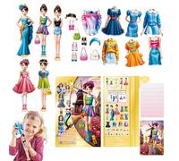 Juegos de Ropa Niños - Juego de Manualidades magnéticas con muñecas de tortura | Cambio de Atuendo Spielbuch | Juguetes educativos para niñas y niños, atracción Creativa para Viajes y en casa