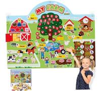 Juegos de tableros de cuentos de fieltro de granja 32 x 27 Tablero de fieltro de animales de granja para niños pequeños Juguetes educativos de actividades de pared preescolares para contar h