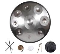 Juegos De Tambores De Mano, Tambor De Mano De 22 Pulgadas En Re Menor, 9/10/12 Notas, Instrumento De Percusión Para Interpretación Profesional(Silver,9 Notes (440Hz))