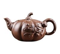 Juegos De Tazas De Té Juego Té Arena Púrpura Estilo Chino Tetera En Forma Calabaza Gran Capacidad Arcilla Fabricante Con Filtro Hecho A Mano Barro Zhu Juego De Té De La Tarde(Brown)