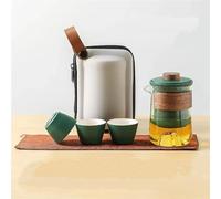 Juegos De Tazas De Té Juego Té Viaje Vidrio Taza Rápido Una Sola Persona Simple Exteriores Perezoso Para Juego De Té De La Tarde(B)