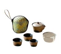 Juegos De Tazas De Té Tetera Para Acampar Al Aire Libre 1 Olla 3 Tazas Regalo Retro Verde Taza Té Hill Juego Cerámica Con Cambio Horno Portátil, Kung Fu Juego De Té De La Tarde