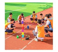 juegos de trabajo en equipo. Juegos de torre de trabajo en equipo IEOWY, juegos de apilamiento de bloques de construcción for actividades grupales, juegos divertidos al aire libre que promueven la com