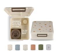 Juegos de vajilla marca Citron. Modelo Citron Táper grande de tritán limón con tarro 250 ml